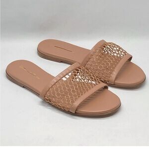 Gianvito Rossi Jamaica Mesh & Leather Slides size 36